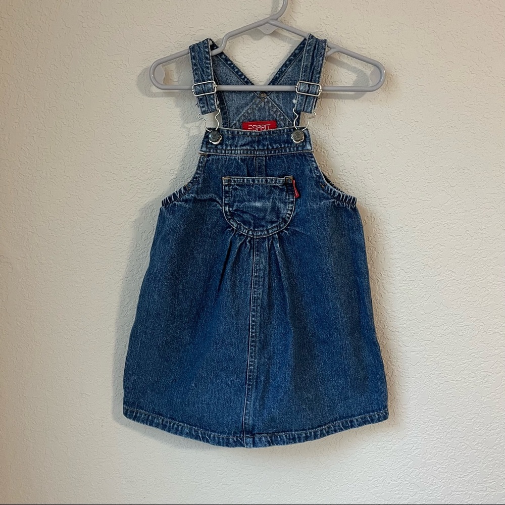 Espirit Girls Denim Overall Dress Skirtall